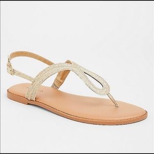 Metallic gold sandals